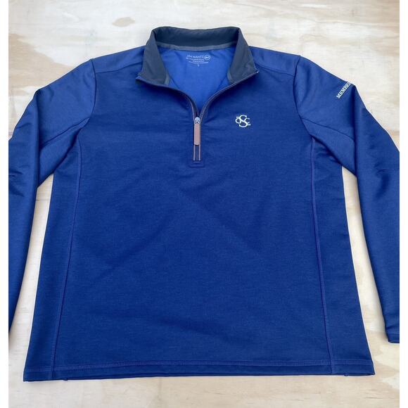 Vineyard Vines Jim Nantz Pullover 1/4 Zip Performance Men's Golf Club Blue Sz‎ L - Picture 2 of 7